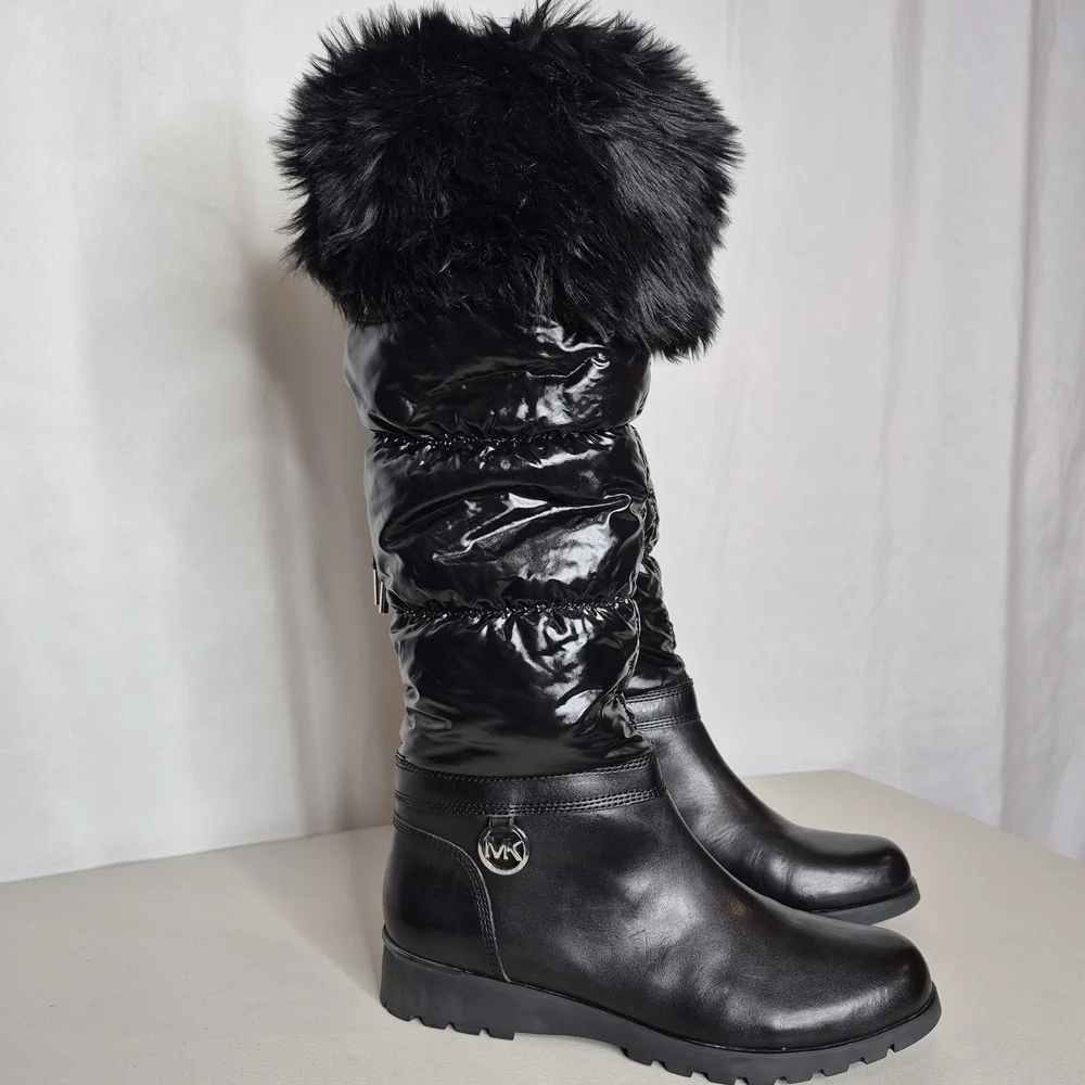 MICHAEL Michael Kors Brandy Tall Nylon Snow Boots - Size 9